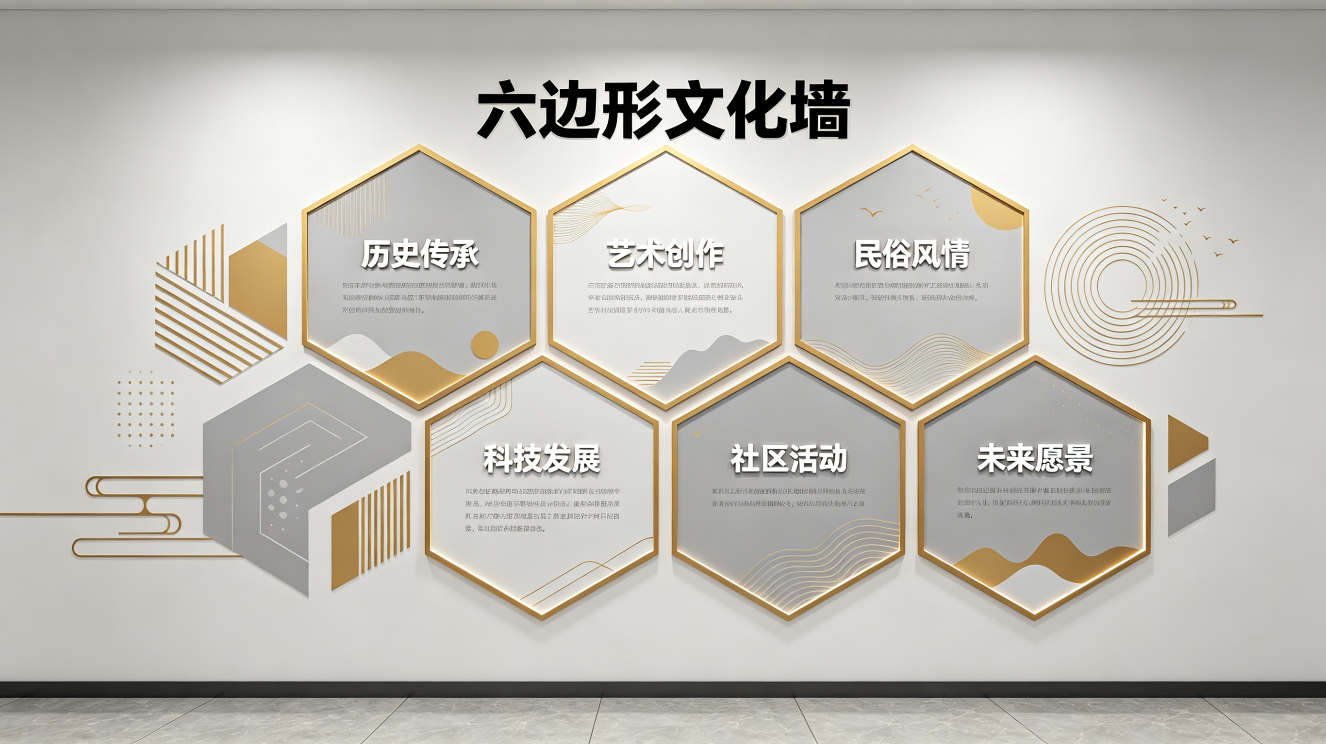 光山企业文化墙 | 六边形信息美学